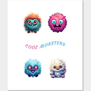 Cool Monsters T-Shirt Design - Unique Creatures Graphics Posters and Art